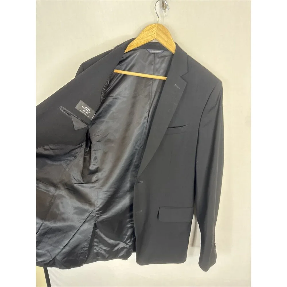Banana Republic Cerruti Wool Blazer Black Tailored Fit Men 40R Sport Coat‎